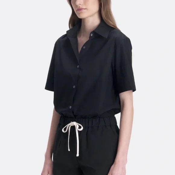 Renggli Short Sleeve Poplin Shirt In Ink Size Extra Small - Picture 2 of 11